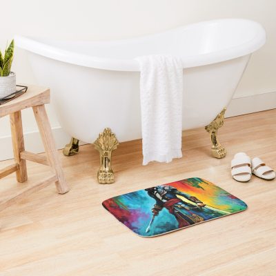 Multi Color Painting Of Assassins' Creed Bath Mat Official Assassin's Creed Merch